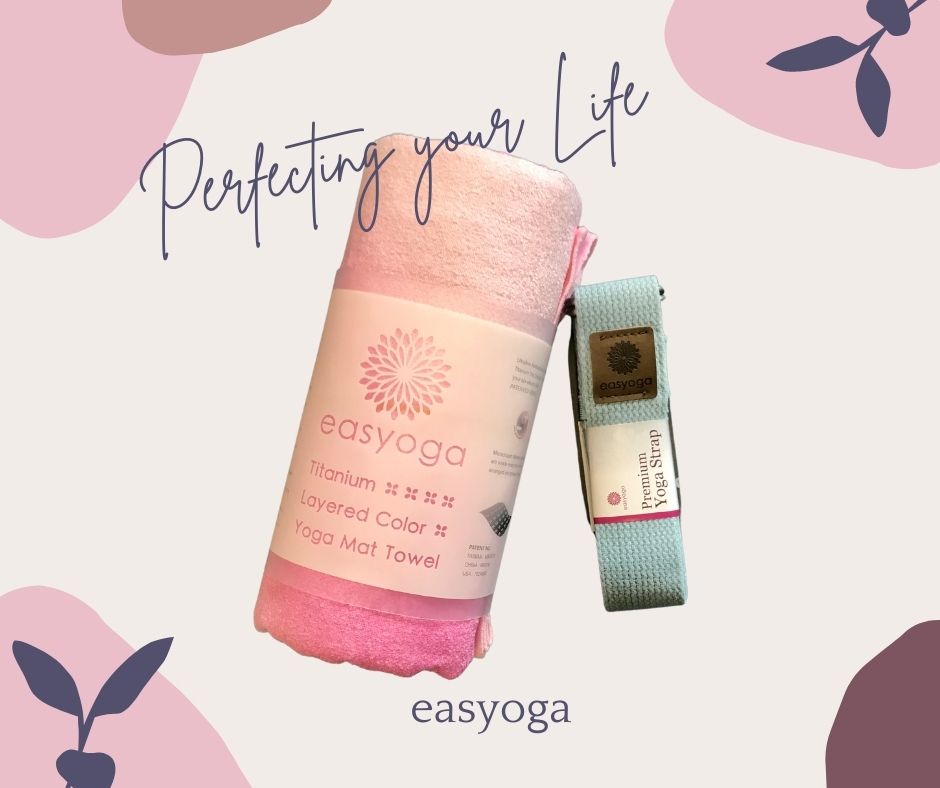 交換禮物首選‧運動養身｜高質感又有貼心設計的專業瑜伽健身輔具推薦 @easyoga 超細纖維漸層瑜伽鋪巾/高優質水洗瑜伽伸展帶